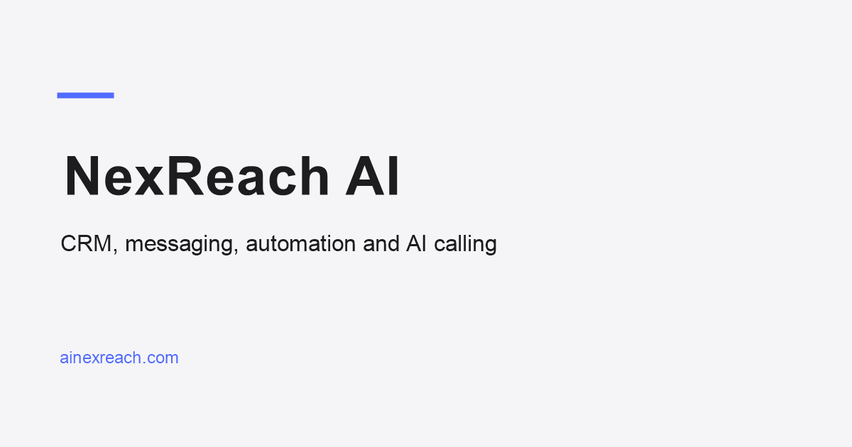 NexReach AI | AI Sales CRM